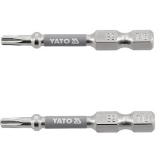 Насадка викруткова YATO TORX T15 х 50 мм. HEX 1/4", покрита нікелем, 2 шт.[10]