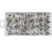 Предохранители электросети со стеклянной прозрачной оболочкой YATO: Ø6 x 30 мм, 5-30 А, 120 шт [5/20]