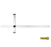 Угольник алюминиевый регулировочный VOREL: 1200 х 320 мм, с разметками углов 30-75° [6/12]