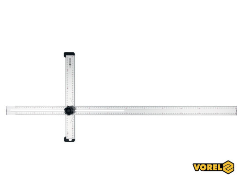 Кутник алюмінієвий регулювальний VOREL : 1200 х 320 мм, з розмітками кутів 30-75° [6/12]