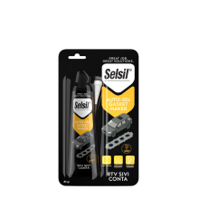 Герметик силіконовий термостійкий SELSIL Тюбик (ЧОРНИЙ) для  автомобілів, 85 гр [24]