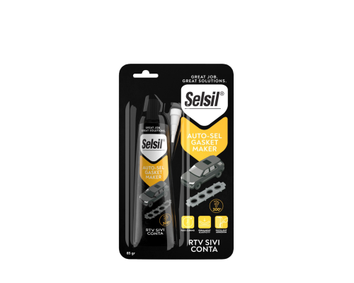 Герметик силіконовий термостійкий SELSIL Тюбик (ЧОРНИЙ) для автомобілів, 85 гр [24]