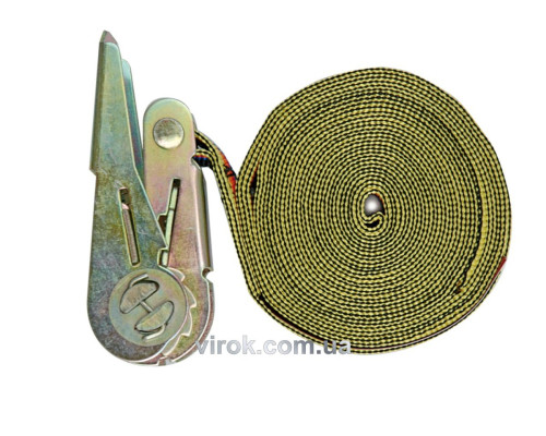 Пас для кріплення багажу VOREL, зажим. фіксатор : 25мм х 5м [12/48]