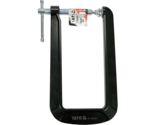 Струбцина з гвинтовим затискачем YATO, тип "С" глибока, 76х 203 мм [6/24]