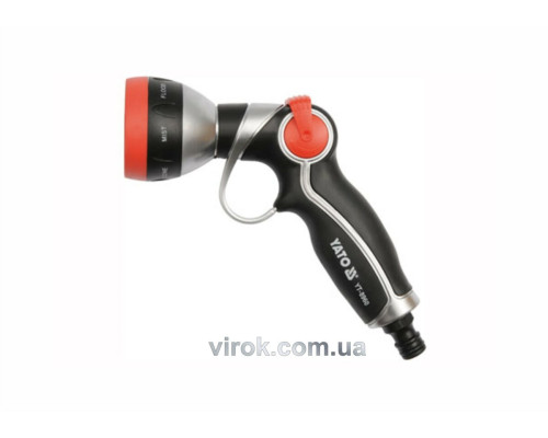 Пістолет зрошув. з насадкою 7-позиц. на шланг YATO: Ø=1/2" [12/48]
