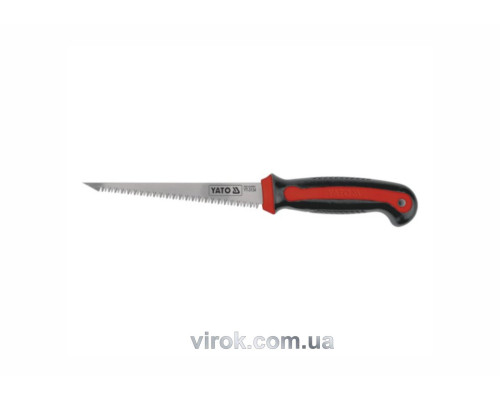 Ножовка по гипсокартону YATO: L=150 мм, W=1,5 мм, 50-54 HRC [12/60]