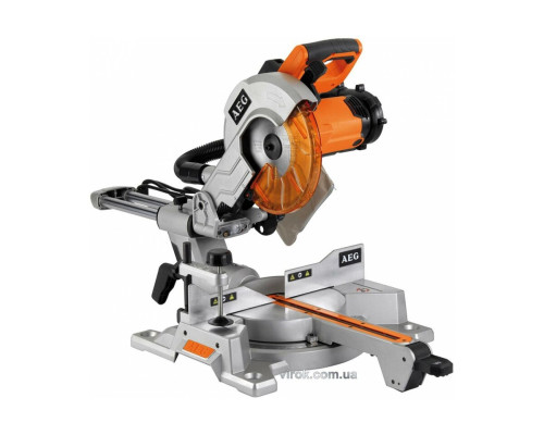 Пила торцовочная по дереву сетевая AEG: 1.8 кВт, диск Ø=254мм, наклон – 50°, глубина – 90 мм (PS254L)