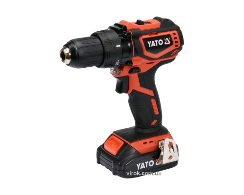 Шуруповерт-дриль безщітков. акумул. Li-Ion YATO: U= 18В, крутн.мом.- 42 Нм, 2АГод, патрон Ø≤13мм [4]