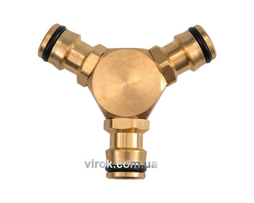 Трійник - з'єднювач FLO для шланга латунний 1/2" DW
