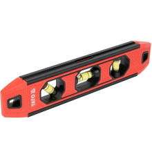 Рівень "TORPEDO" з алюмінієвим корпусом YATO: L= 230 мм. 3 капсули, магніт [45]