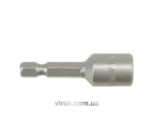 Насадка торцевая магнитная 6-гранная YATO: HEX М10 x 48 мм. HEX Ø= 1/4" [200/600]