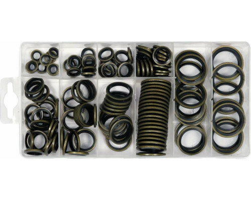 Шайби сталево-гумові YATO: Ø= 6- 24 мм, 150 шт [24]