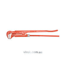 Ключ трубний з карбонової сталі VOREL 1.5", 90°  [16/480]