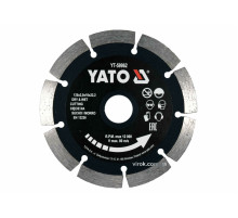Диск відрізний алмазний по каменю і бетону YATO Ø=125x2x10x22.2 мм, в мокрому і сухому режимі [20]