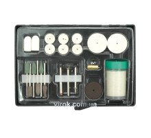 Насадки шлифовальные и полировальные для минишлифмашинки VOREL, набор 22 шт [10/50]