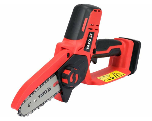 Пила цепная аккумуляторная YATO: 18 В Li-Ion, шина- 4"/10 см, (БЕЗ АККУМУЛЯТОРА) [4]