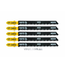 Холст для электролобзика (дерево) YATO : 8TPI, L= 100 мм. Уп. 5 Шт. [50/250]