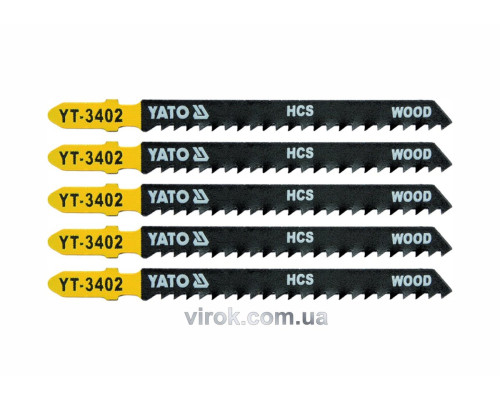 Холст для электролобзика (дерево) YATO : 8TPI, L= 100 мм. Уп. 5 Шт. [50/250]
