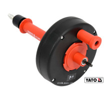 Трос для очищення каналізаційних труб на бобіні YATO : Ø= 6 мм, l= 6 м, з шпінделем до дрилі [12/72]