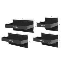 Полки магнитные YATO: L x W x H - 31/27/21/15.5 x 12 x 11.5 см, 4 шт. [6]