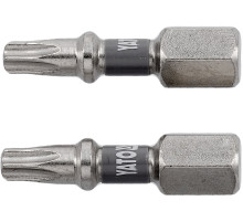 Отверточная насадка YATO TORX T20 х 25 мм. HEX 1/4", покрытая никелем, 2 шт.[10]