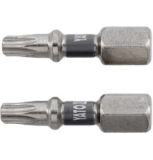 Насадка викруткова YATO TORX T20 х 25 мм. HEX 1/4", покрита нікелем, 2 шт.[10]