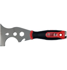 Скребок з нержав.сталі з комбінов.конфігураціями лез YATO ручка з гніздом з 4 викрутк.вставками [12]