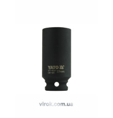 Головка торцева ударна 6-гранна YATO : подовжена, квадрат 1/2", М= 27 мм, L= 78 мм [12/48]