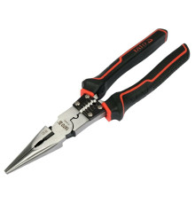 Щипці півкруглі комбіновані YATO ізольвані з зачисткою кабелів  l= 240 мм, [5/50]