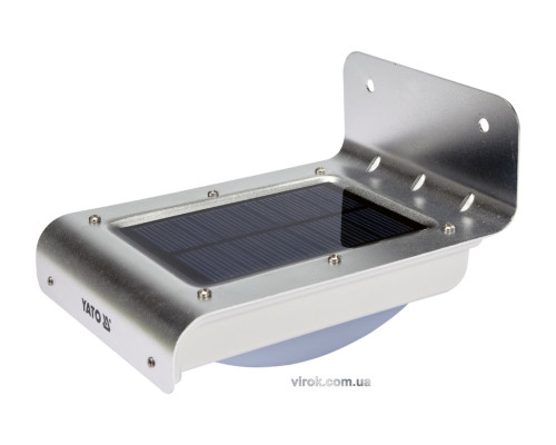 Світильник вуличний ,сонячний, акумулятор.-3,7В, 900мАг з датчиком руху-3м YATO; світл. P=120lm [12]