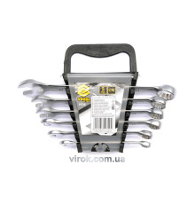 Ключі ріжково - накидні VOREL Cr-V, М 8-17 мм, Набір 6 шт. [4/40]