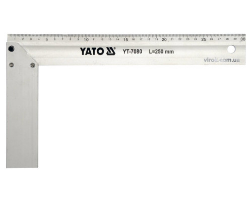 Кутник столярний алюмінієвий YATO : l= 250 мм [6/36]