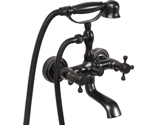 Змішувач води FALA для ванни і душу "RETRO BLACK 1" з 2-ма вентлями [12]