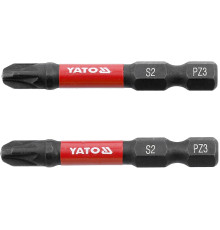 Насадка викруткова ударна YATO PZ3 х 50 мм. HEX 1/4", 2 шт.[10]