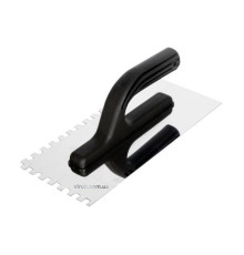 Терка гладилка VIROK : нержавіюча, зубчата, 270 x 130 мм, зуб 6х6 мм [24]