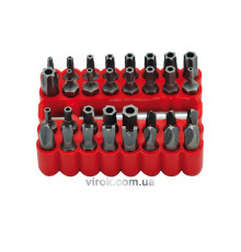 Насадки викруткові (біта) VOREL Cr-V, з квадр. 1/4" Набір 33 шт, [12/60]