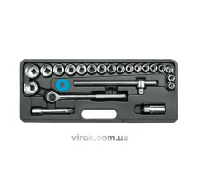 Набір головок торцевих VOREL : квадрат 1/2" з інструментами [24 Од.] [5]
