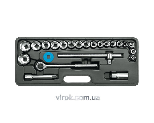 Набір головок торцевих VOREL : квадрат 1/2" з інструментами [24 Од.] [5]