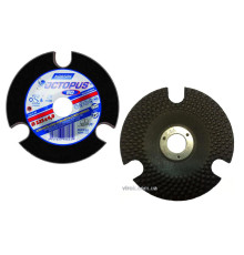 Диск шліфувальний по металу і нержав. сталі "NORTON OCTOPUS";Ø=125/22,2 мм, t= 4.0мм P60 з прорізами