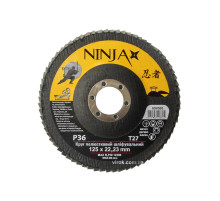 Круг лепестковый шлифовальный NINJA: Т27, 125х22 мм, Р36 (10/200 шт. уп)