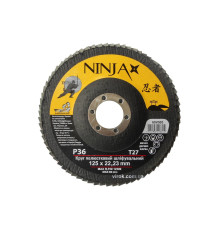 Круг пелюстковий шліфувальний NINJA : Т27, 125х22 мм, Р36 (10/200 шт. уп)