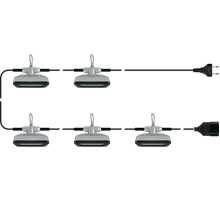 Прожектори SMD-діодні 5 шт.з гачками STHOR 230V по 6Вт 600Lm 105х65 мм сполучені провідн l=15,4м(DW)