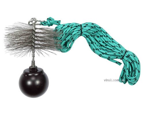 Набір для очищення димарів VOREL : шнур Ø= 6 мм, l= 10 м; йорж Ø= 150 мм; гиря- 1.3 кг [1]