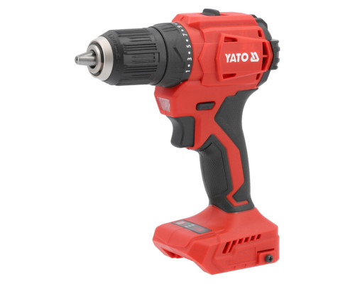 Шуруповерт-дриль акум/безщітковий YATO:18V, Li-Ion, KM- 45 Нм, патрон Ø≤13 мм (БЕЗ АКУМУЛЯТОРА) [10]