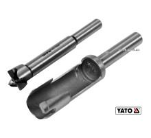 Свердла по дереву: коронка і фреза YATO : Ø=15 мм, l=110/90 мм- коронка/фреза, 2 шт [10/100]