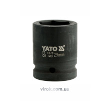 Головка торцевая ударная 6-гранная YATO: квадрат 3/4", М=29 мм, L=53 мм [12/48]