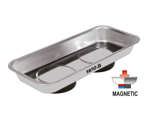 Сосуд прямоугольный с магнитным дном YATO: из нержавеющей стали, 152 х 68 х 16 мм [48]