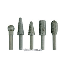 Фрези металеві по дереву та ДСП  VOREL, Набір, 5шт, Ø-6мм [25/200]