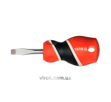 Викрутка плоска YATO : шліц SL6 х 38 мм [12/60/240]