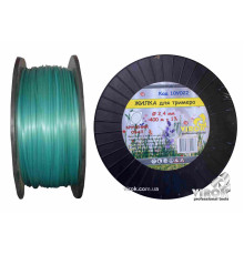 Жилка для тримера "Кручений ОВАЛ" TM VIROK : Ø= 2.4 мм, l= 400 м (бобіна)